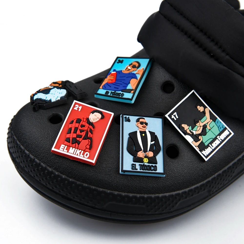 1 Pcs Celebrity Shoe Charms Accessories Popular Singer PVC Clog Shoes Decorations Superstar Men Women Kid's Bracelet Accessorie images - 6