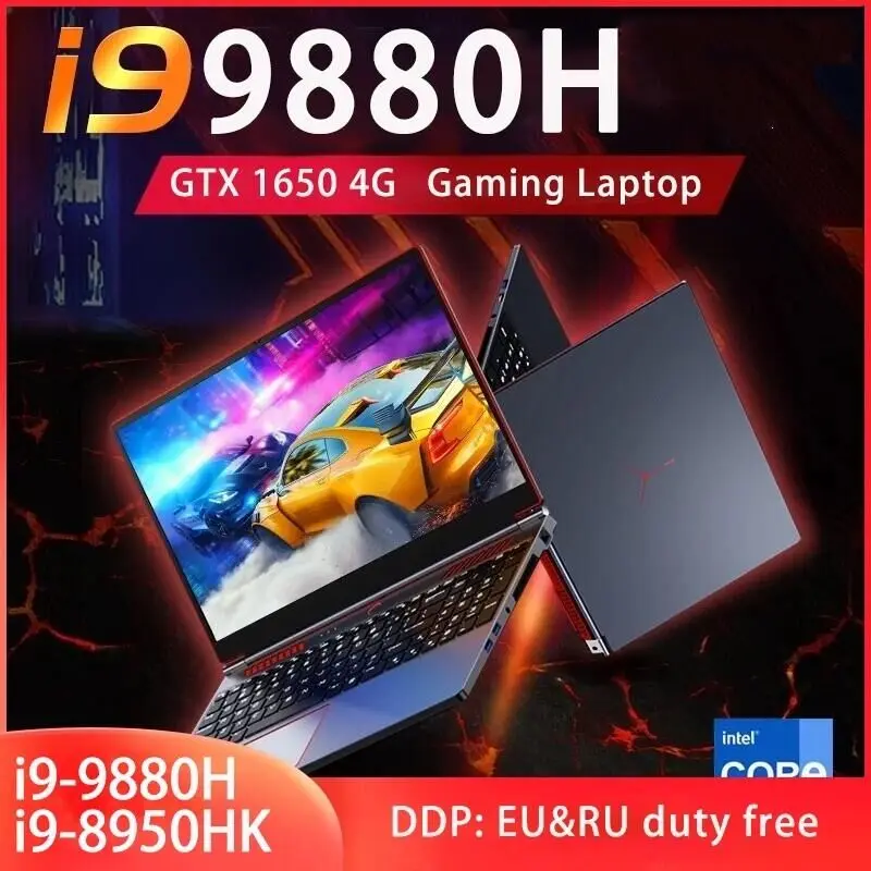 15 6-дюймовый игровой ноутбук мини-ПК Intel Core i9-9880H i9-8950HK Nvidia Geforce GTX 16 1 4G ультрабук Windows