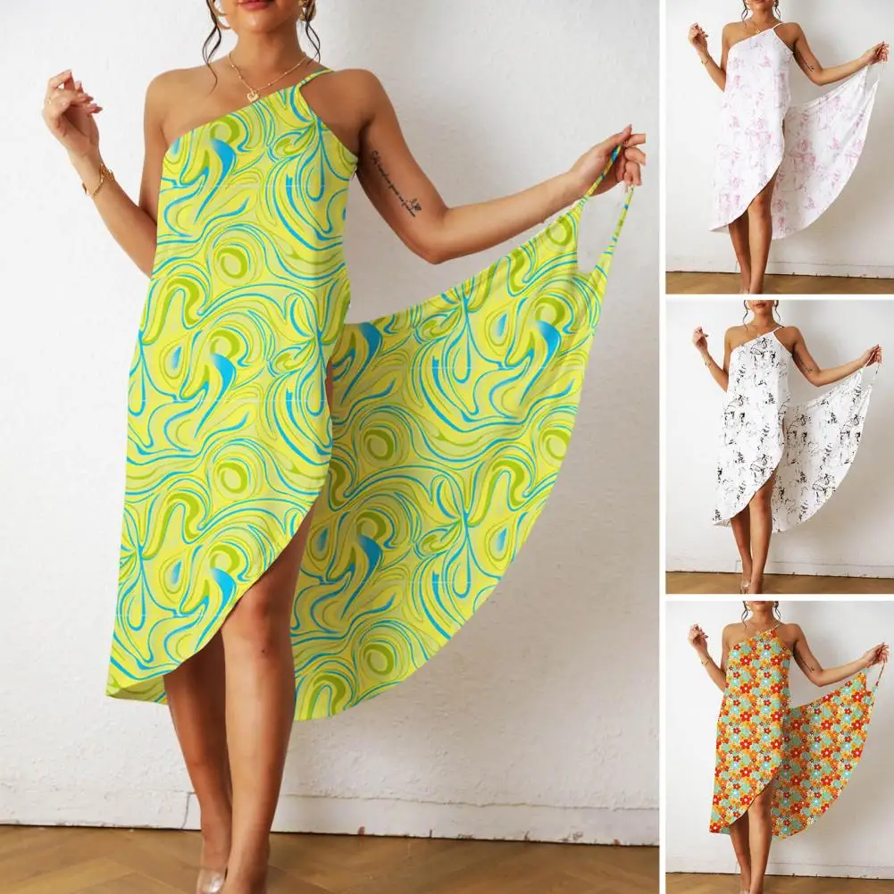 

Летнее пляжное платье до щиколотки, Солнцезащитный купальник, платье, пуловер, платье, шелковое летнее платье, женская одежда