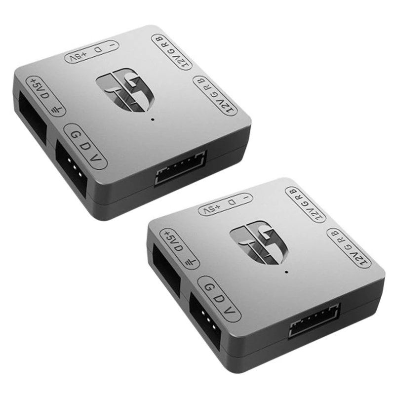 

2X RGB Convertor 5V To 12V RGB Transfer Hub SATA Interface Magnet Installation For RGB 3PIN M/B ASUS Gigabyte And MSI