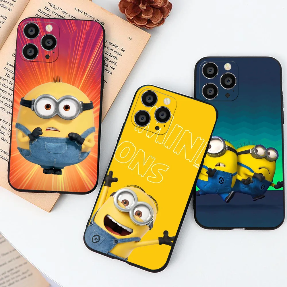 Черный чехол AU-40 Love M-Minionss для Samsung A11 A12 A33 A42 A7 A8 A25 A15 A70 A71 A72 M30 A40S M30S Plus