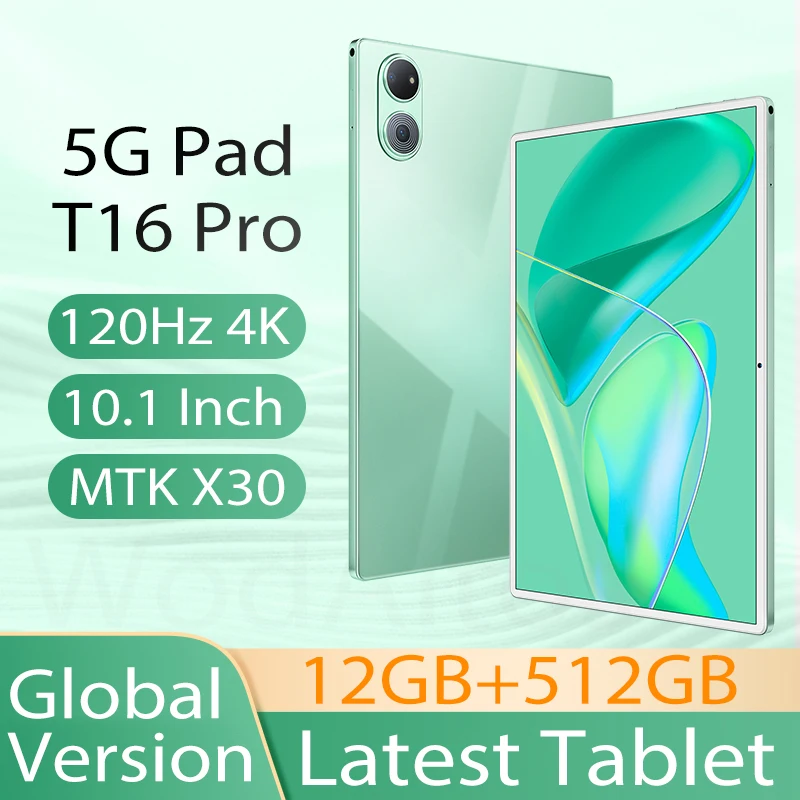 

Планшетный ПК Android 11 T16 Pro, 10,1 дюйма, 8600 мАч, 512 ГБ