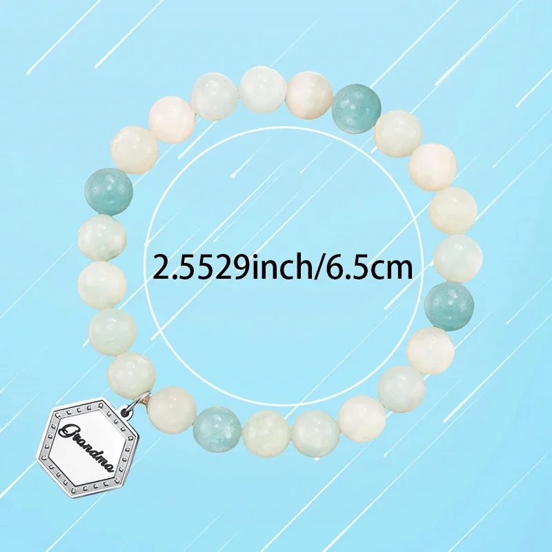 Элегантный браслет из бусин с шармами круглые бусины Подходит для бабушки на