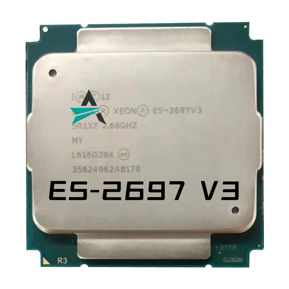 Процессор Xeon E5 2697V3 E5 2697 V3, б/у, 14 ядер, 2,60 ГГц, 35 Мб, 22 нм, LGA 2011-3, ЦП TDP 145 вт