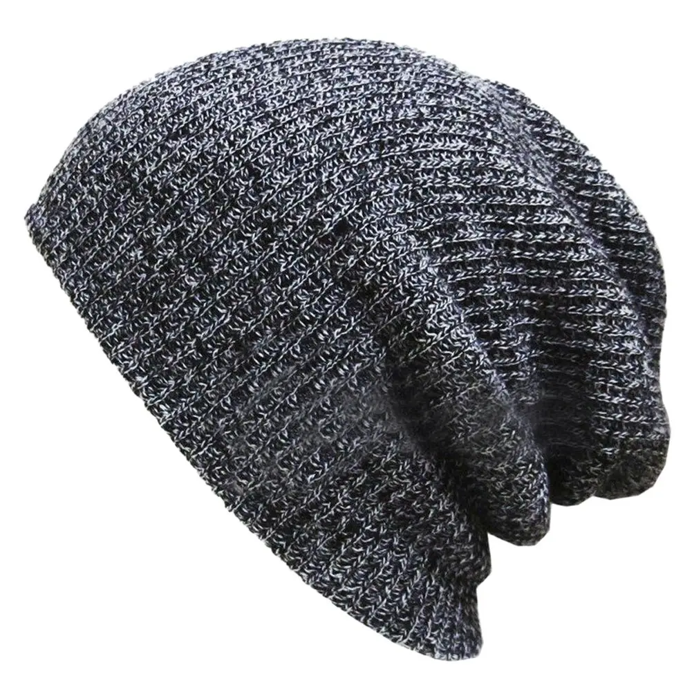 

Unisex Knit Baggy Beanie Winter Hat Outdoor Skiing Slouchy Chic Knitted Cap