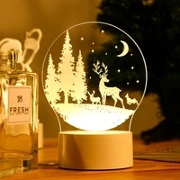 3d acrylic led lamp for home childrens night light table lamp birthday party decor christmas decorations for home bedside lamp