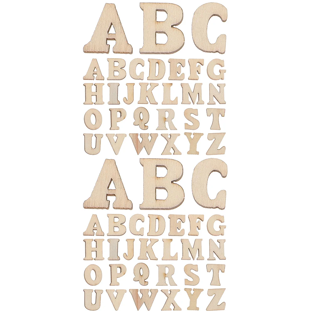 

400 Pcs Paper Cut Big Wooden Letters Wall Craft Love Crafts Alphabet Toys Decor Cutouts European American Large