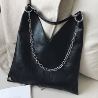 vintage soft leather shoulder bags for women 2022 chain designer luxury lady crossbody bag female simple high capacity handbags