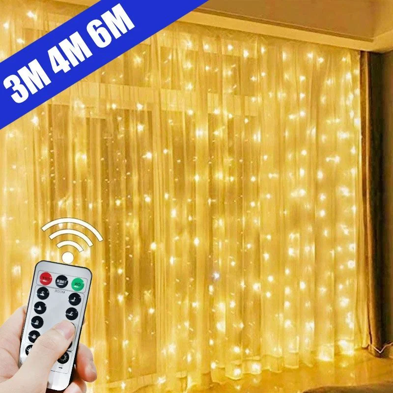 

СВЕТОДИОДНАЯ Гирлянда для занавесок, 3 м, 4 м, 6 м