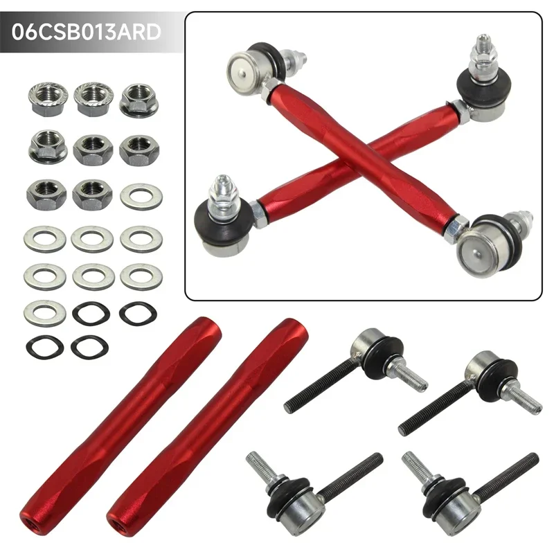 Anti Roll Sway Bar Adjustable Drop Links Front/Rear 10mm x 210-260mm for BMW Honda Mini Lexus Land Rover