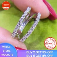 with certificate womens tibetan silver s925 ring micro pave zircon wedding band stacking ring 2 0mm white gold anniversary band