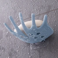 bathroom shower soap box suction hanging holder hooks soap plate tray dish drainer shelf bath kitchen tool bathroom accessory