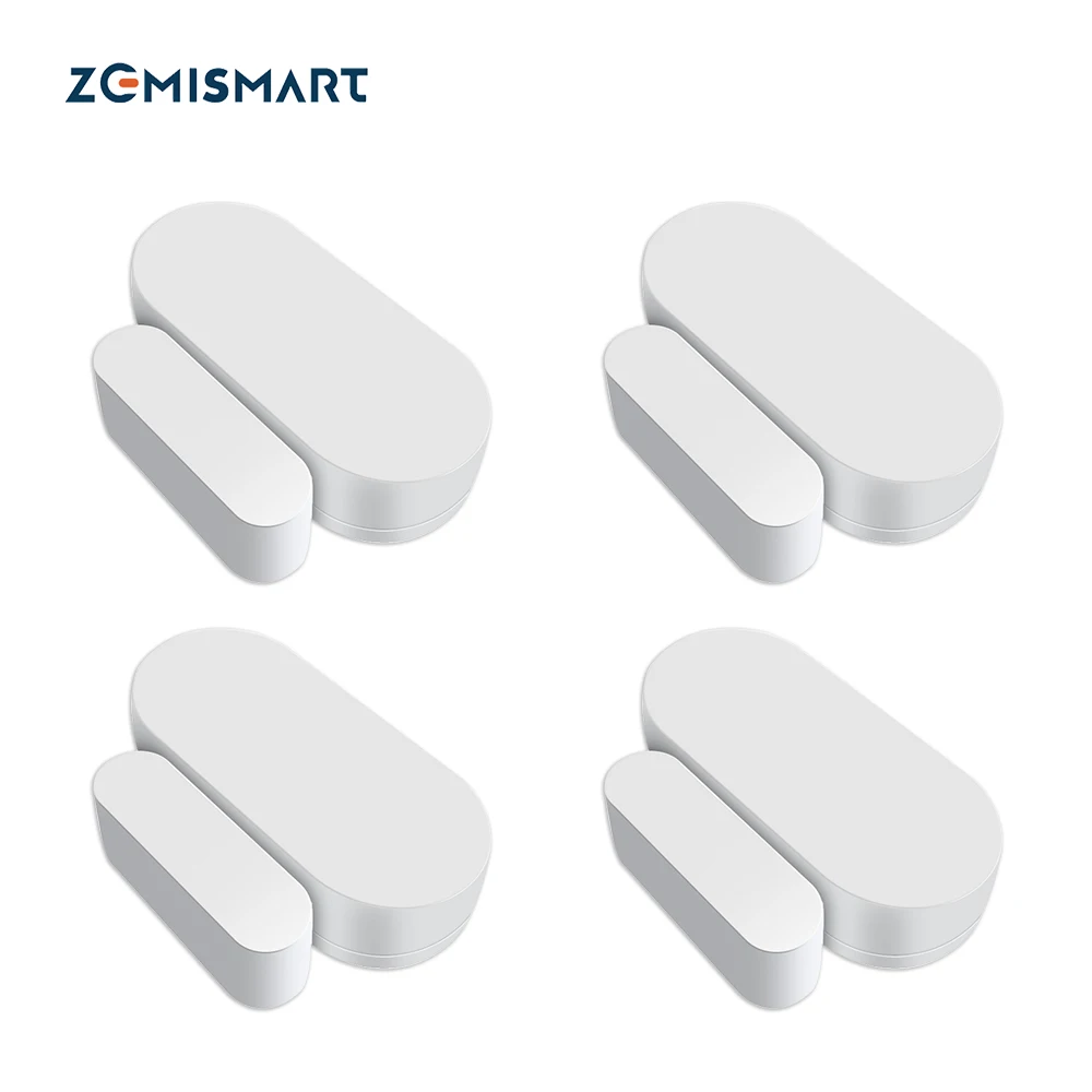 Zemismart Tuya Zigbee датчик открытия окон и дверей, умный детектор безопасности в режиме реального времени, Автоматическая сигнализация Zigbee2MQTT deCONZ Alexa Google Home