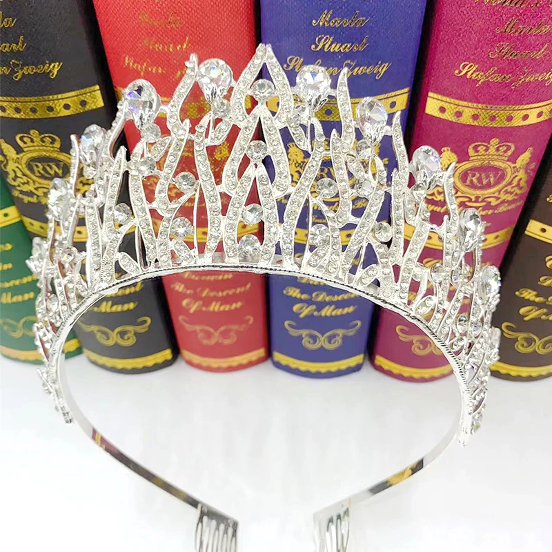 

Crystal Crown Hair Accessories Tiara Women Birthday Party Rhinestone Bridal Jewelry