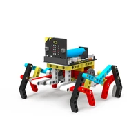 spider model building block robot kit with motor microbit expansion board support makecode python programming for children gift