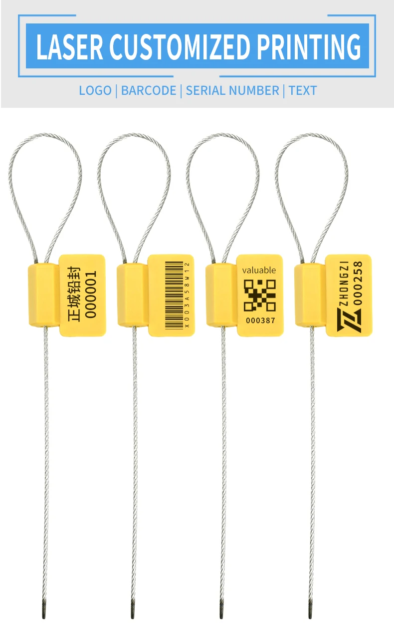 Уплотнения кабеля RFID с чипом NFC, пронумерованным тампером, уплотнения из стальной проволоки для контейнера для грузовиков, логистическая печать, 50 шт. (art.: 3920d08da14db) - 3920d08da14db