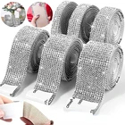 Самоклеящаяся кристаллическая Стразы, алмазная лента, сделай сам, декоративная наклейка Стразы для творчества, украшение для автомобиля, телефона