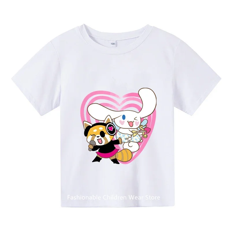 Новинка 2024 Детская футболка из чистого хлопка с короткими рукавами кавайная