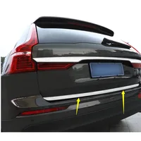 Car Rear Door Trim Cover Tailgate Bottom License Plate Top Trim Strip Exterior Details Chrome Accessories For Volvo XC60