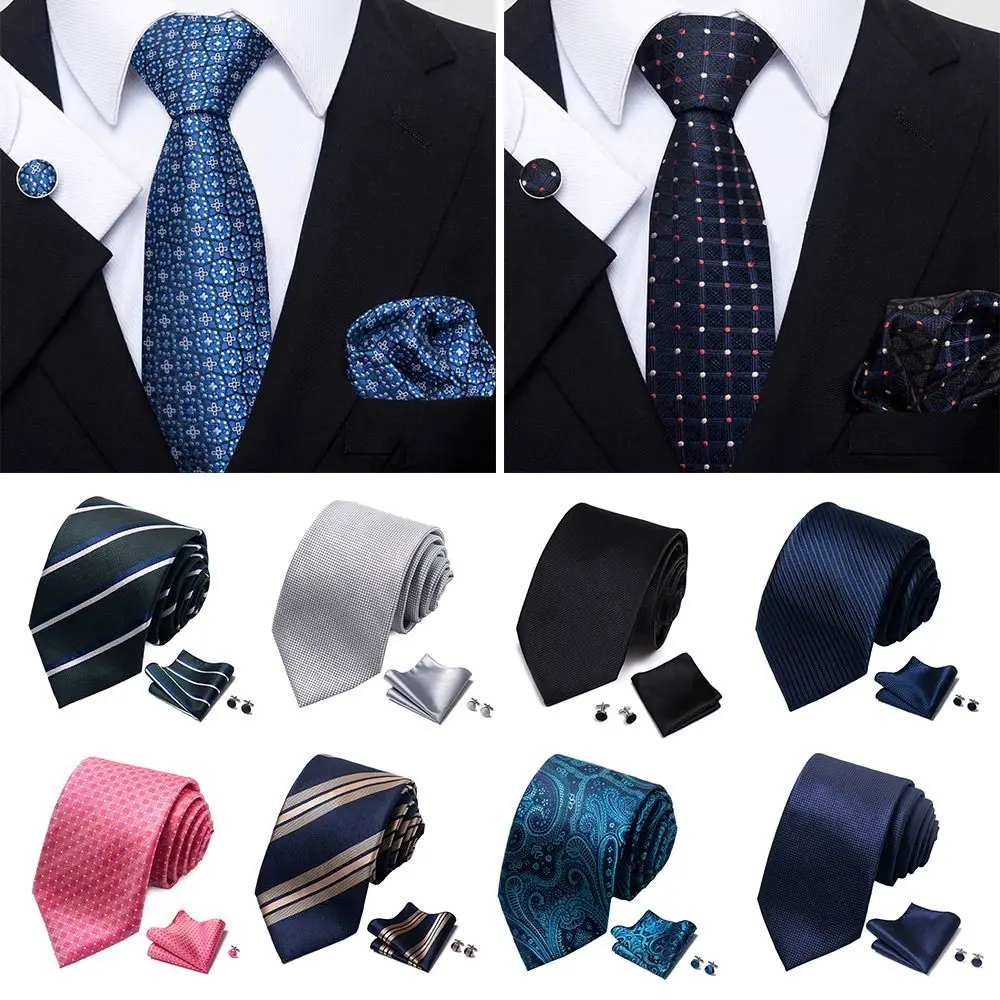 

Классические аксессуары, новый дизайн, набор запонок из полиэстера и шелка, деловой мужской галстук для офиса