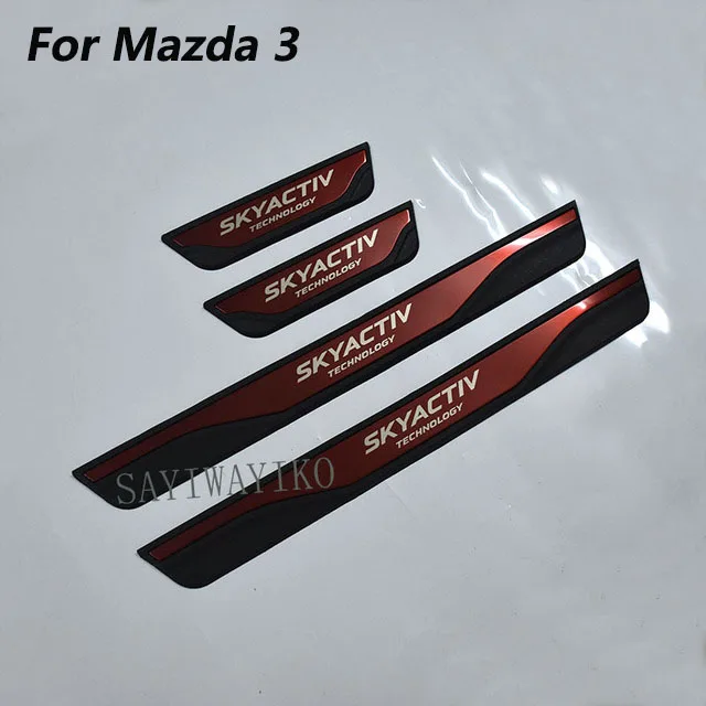 Стайлинг автомобиля, подходит для 2014, 2015, 2016, 2017, 2018, Mazda 6, 3, накладка из нержавеющей стали, пороги, протектор педали, крышка, аксессуары для отделки