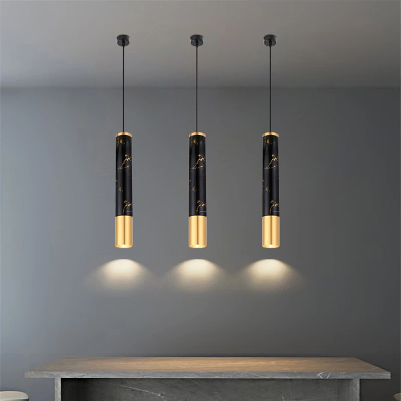 Светодиодная подвесная люстра с проводом длинный потолочный светильник COB для