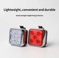 5led bike tail light usb rechargeable bicycle light aluminum alloy safety warning cycling tail lamp bicycle accessories