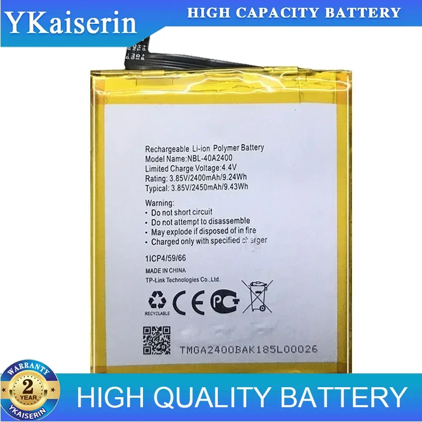 NBL-40A2400 2450mah Сменный аккумулятор для TP-link Neffos Y5s TP804A TP804C