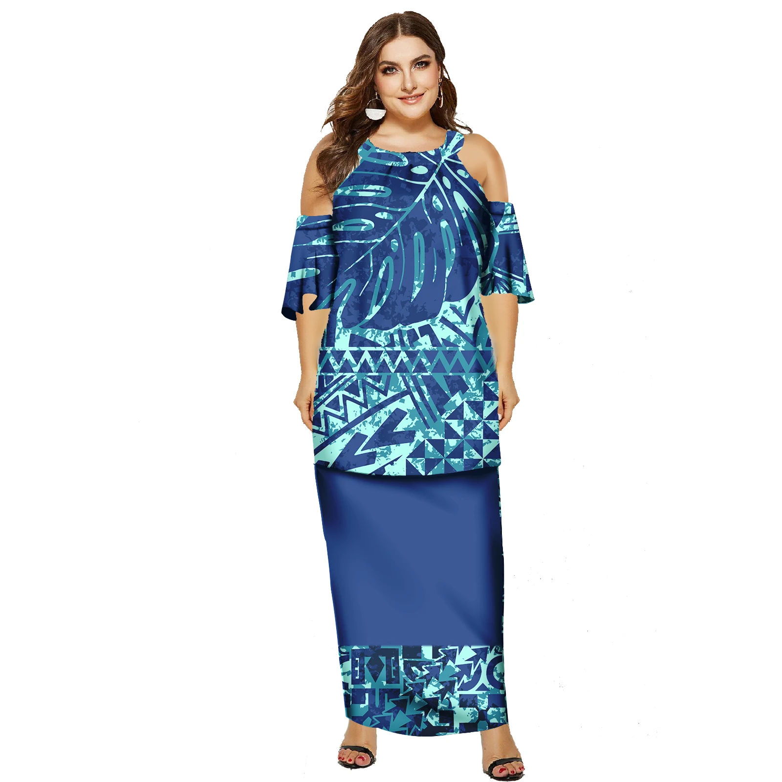 Совершенно новый комплект Самоа Puletasi Puletaha Ptaha пользовательский полинезийский