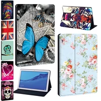 tablet stand case for huawei mediapad m5 lite 10 1 m5 10 8 m5 lite 8t3 8 0 t3 10 9 6 t5 10 10 1 pu leather protective cover