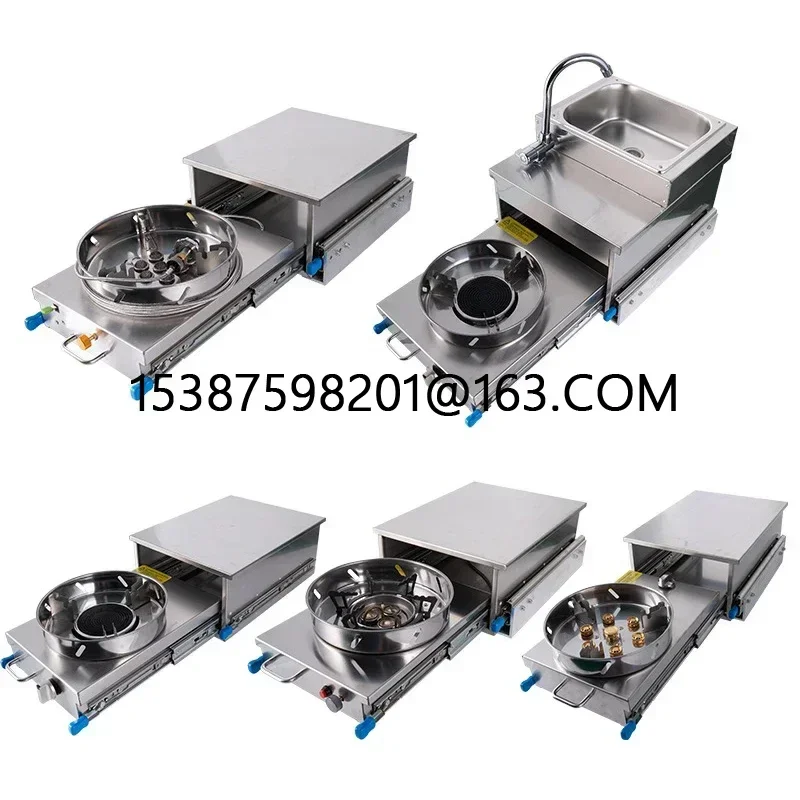 Раковина из нержавеющей стали для автофургона с выдвижной кухней газовой плиты