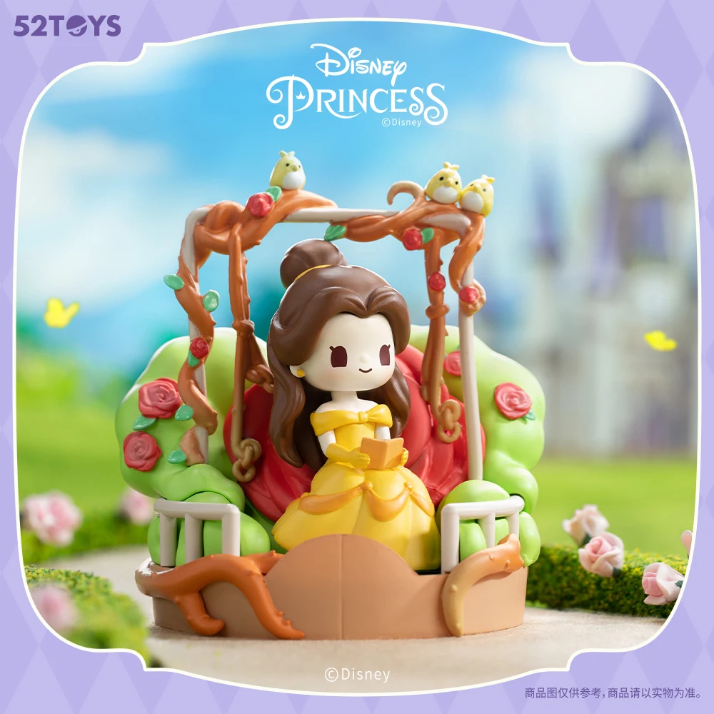52TOYS Blind Box Disney Princess D-Baby Series Flower Swing, 1PC Cute Figure Collectible Toy Desktop Decoration, Cinderella images - 6