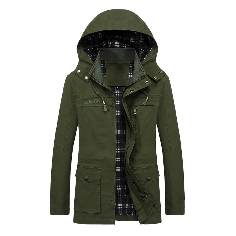 

Autumn and Winter 2022 New Men's Casual Korean Jacket Cotton Washed Loose Size Trench Coat Fashion