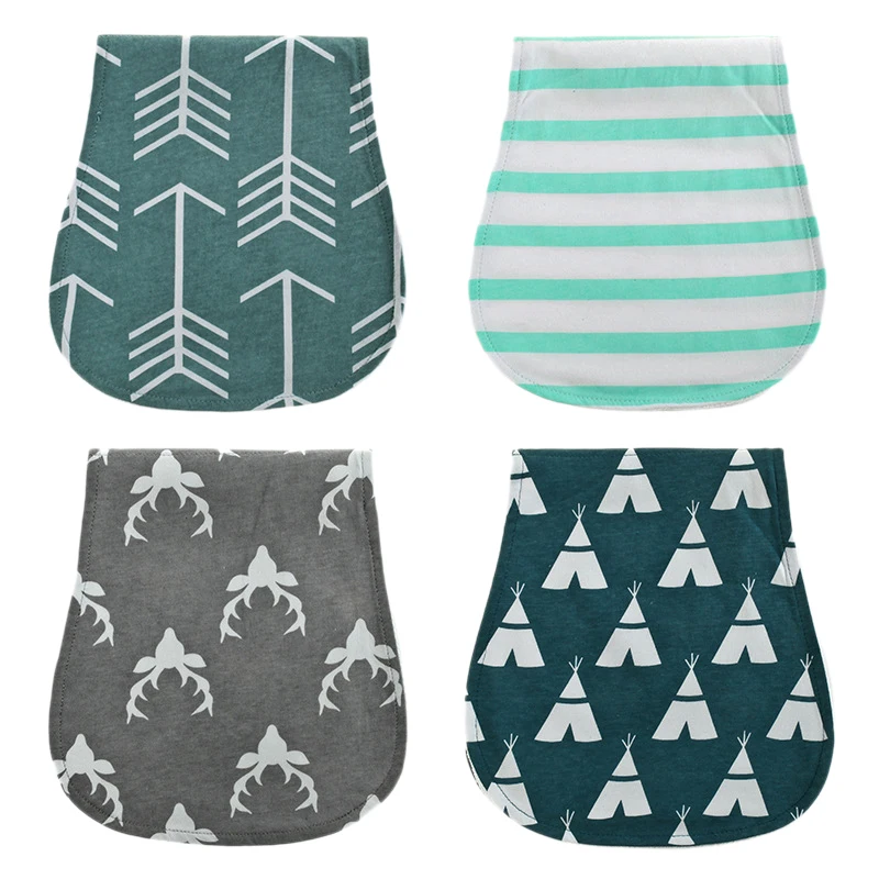 

4 шт. детская одежда отрыжка детская отрыжка Набор детских нагрудников изогнутые впитывающие и мягкие детские принадлежности