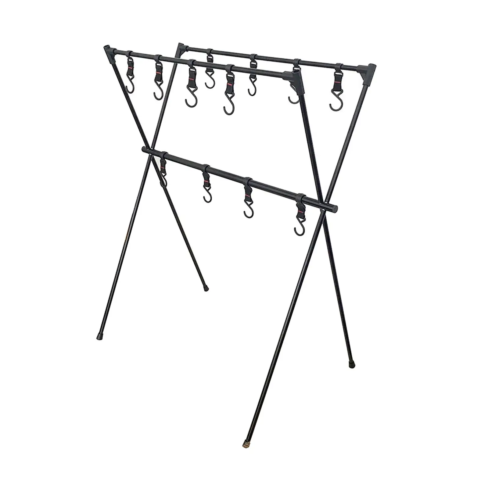 

Foldable Camping Hanging Rack, Clothes Drying Stand, Stand Pan Pots Hanger