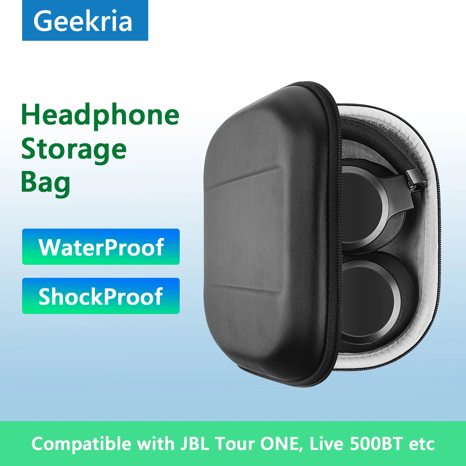 

Geekria Headphones Case For JBL Tour ONE Live 500BT 650 BTNC Tune750 Hard Portable Bluetooth Earphones Headset Bag For Storage