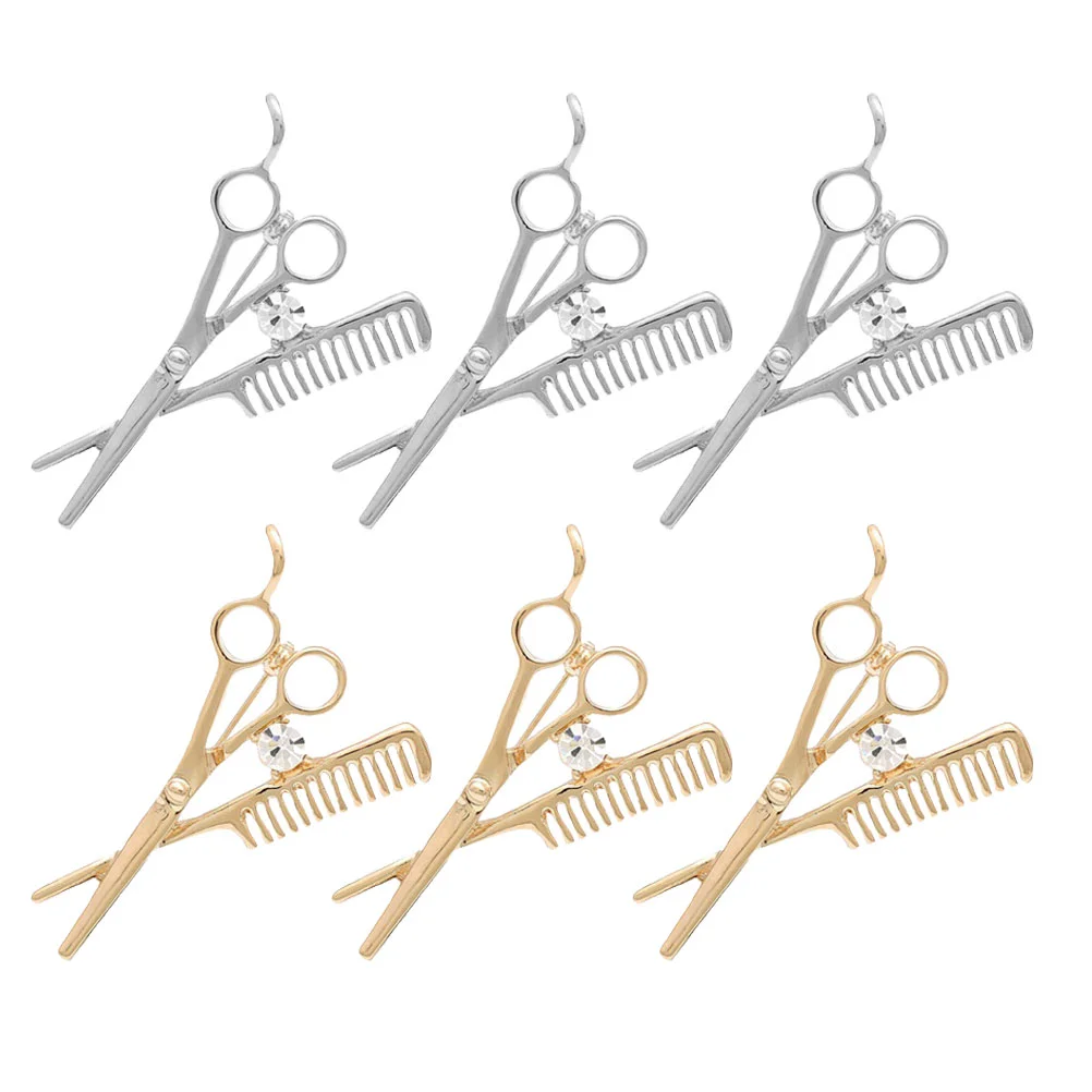 

8pcs Hairdressing Tools Corsage Barber Badge Hairdresser Work Clothes Decor