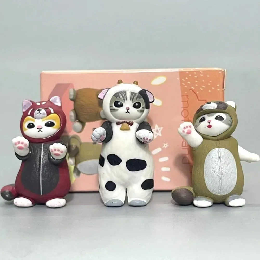 Экшн-фигурка Каваий Mofuseands 6 шт. милая кошка настольное украшение животное