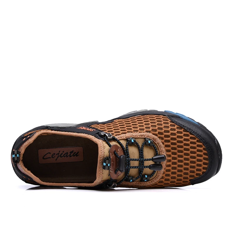 2022 Summer Outdoor Hiking Shoes Men Mesh Trekking Climbing Shoes Elastic Band Male Sneakers Casual Sport Mountaineering Shoes