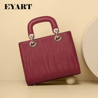 eyart top quality fashion trend leather women luxury design letter portable colorful square shoulder messenger bag party focus
