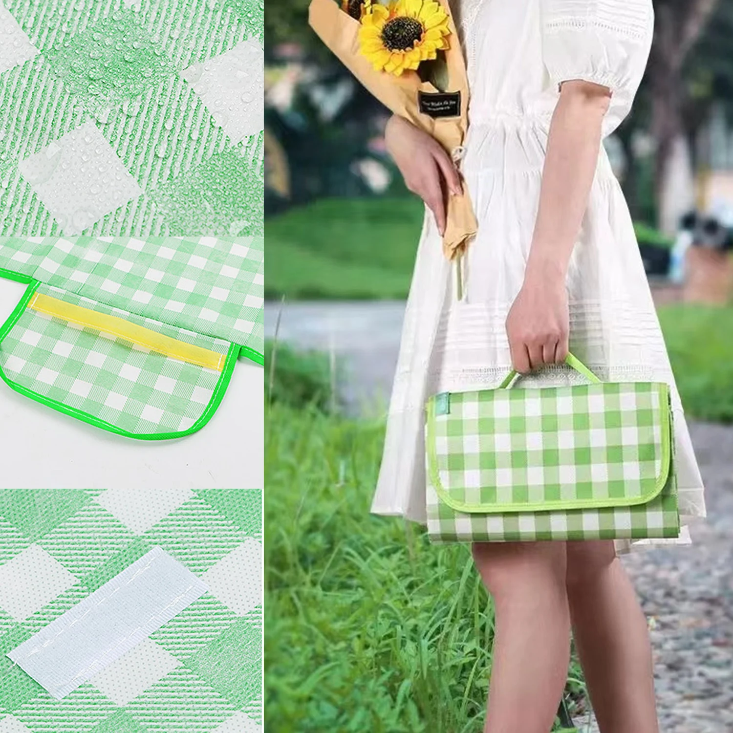 

Складной водонепроницаемый коврик для пикника, легкая Подушка с влагостойким плиссированным рисунком, аксессуары для сна и кемпинга на открытом воздухе