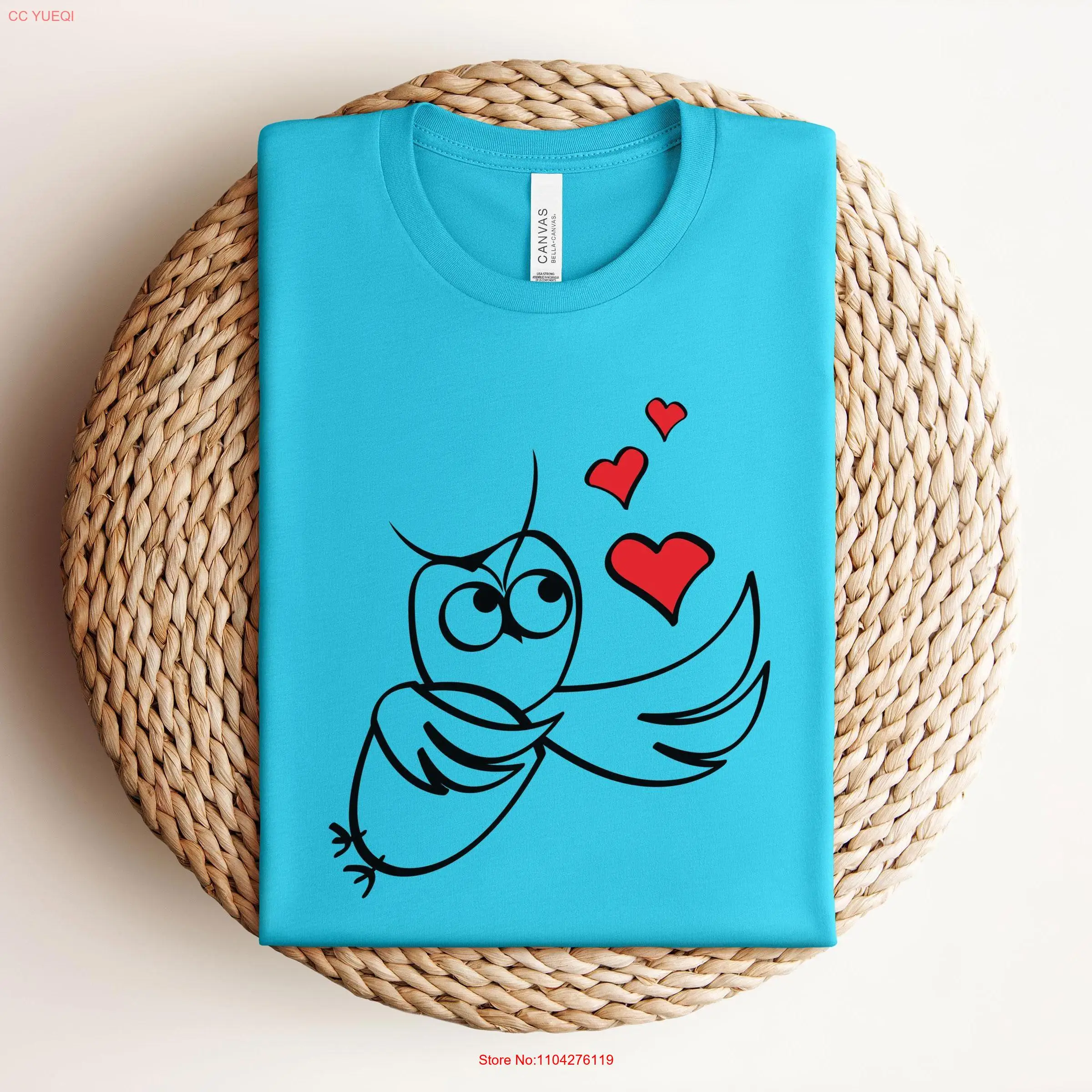 Футболка с изображением совы Chasing Hearts милая футболка птицы и сердца на День