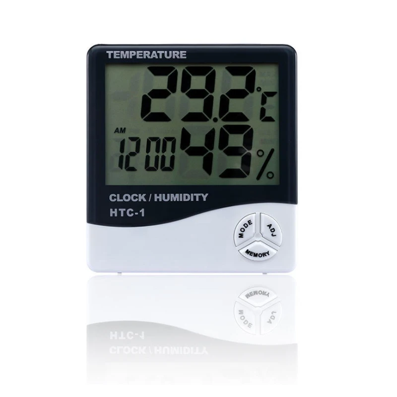 

LCD Electronic Digital Temperature Humidity Meter Thermometer Hygrometer Indoor Outdoor Weather Station Clock Kithch Tools