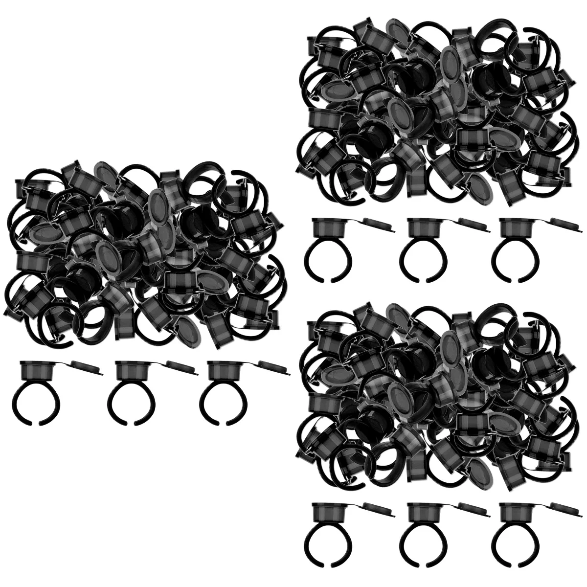 

150 Eyelashes Glue Holder Lash Glue Ring Eyelash Dresser Supplies