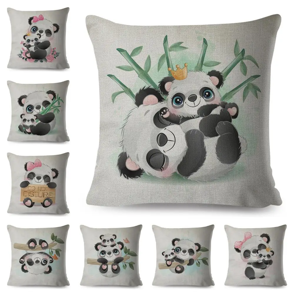 

Cartoon Panda Animal Body Throw Pillow Case Cushion Cover Home Living Room Decorative Pillows For Sofa Bed Car 45*45 Nordic