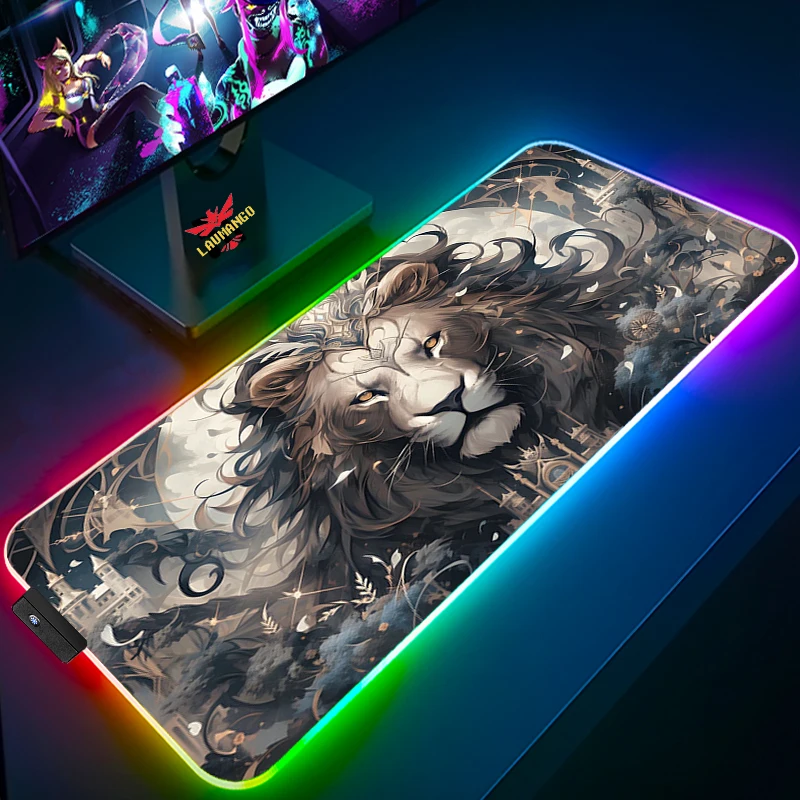 

Big Mousepepad Wild Totem Non-slip Pad Keyboard Gaming Setup Accessories Large Desk Mat Mouse Pads Mousepad Rgb Laptop Gamer