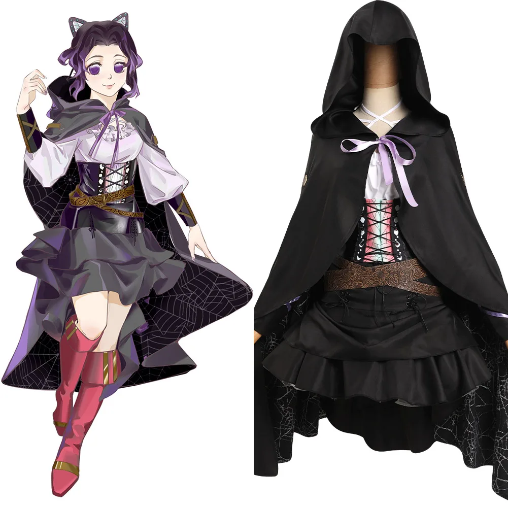 

Demon Slayer Kochou Shinobu Cosplay Costume Wizard Dress Cloak Outfits Halloween Carnival Suit