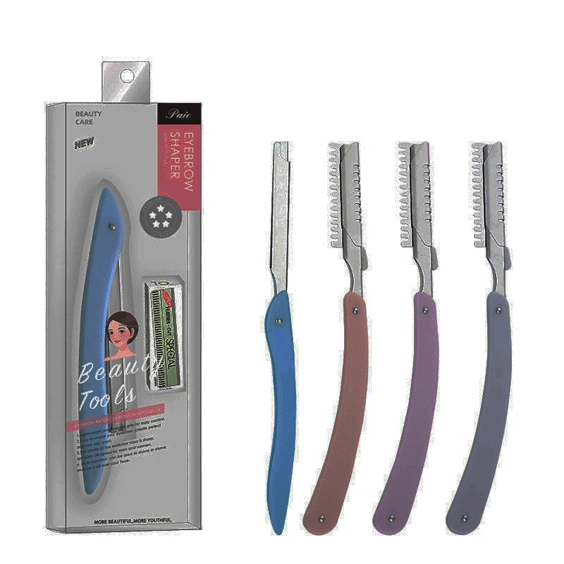 

1 Набор триммер для бровей, бритва для лица, нож, лезвия для бровей, инструменты для формирования макияжа, скребок для удаления волос на лице ...