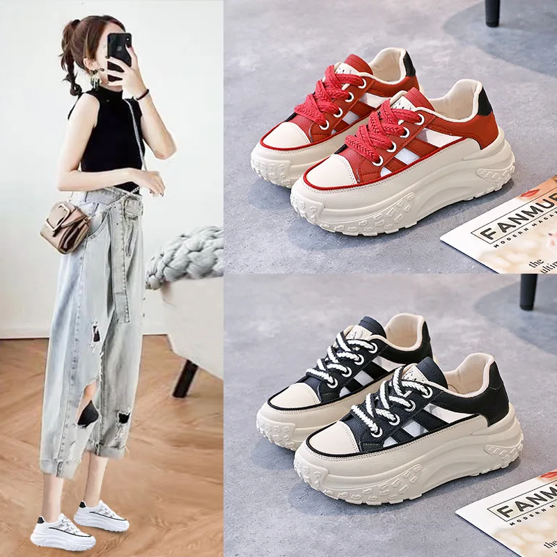 SHANPA универсальная обувь для скейтборда женская повседневная на толстой подошве