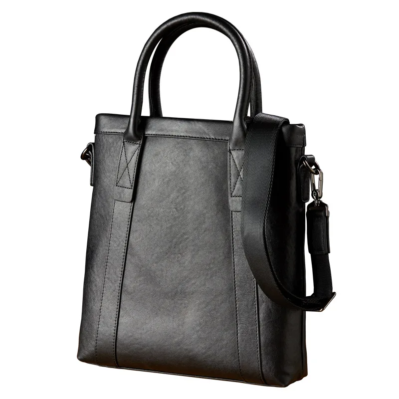 Сумка-мессенджер мужская из натуральной кожи Модный повседневный портфель на